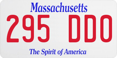 MA license plate 295DD0