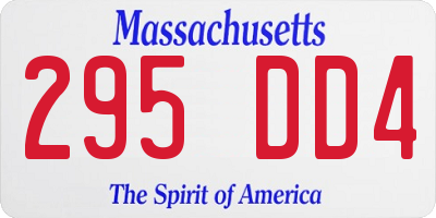 MA license plate 295DD4