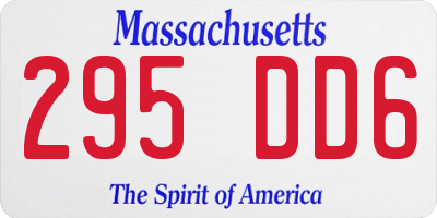 MA license plate 295DD6