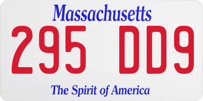 MA license plate 295DD9