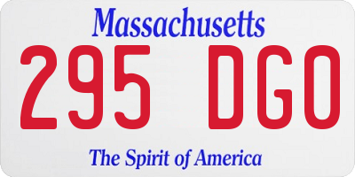 MA license plate 295DG0