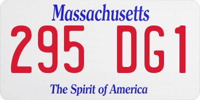 MA license plate 295DG1