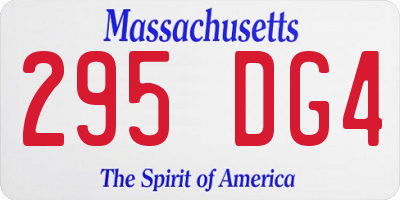 MA license plate 295DG4