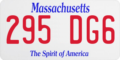 MA license plate 295DG6