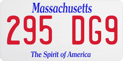MA license plate 295DG9