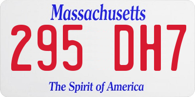 MA license plate 295DH7