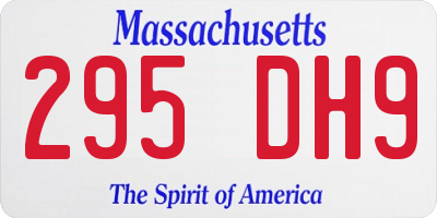 MA license plate 295DH9
