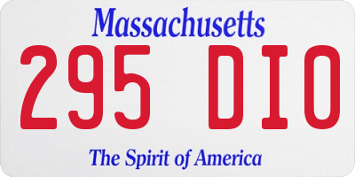 MA license plate 295DI0