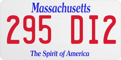 MA license plate 295DI2