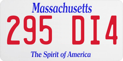 MA license plate 295DI4