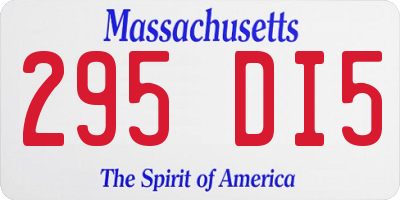 MA license plate 295DI5