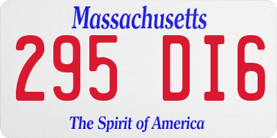 MA license plate 295DI6