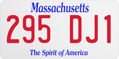 MA license plate 295DJ1