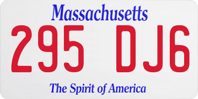 MA license plate 295DJ6