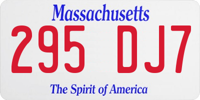 MA license plate 295DJ7