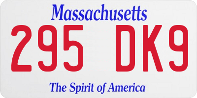 MA license plate 295DK9
