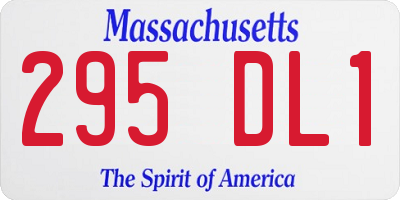MA license plate 295DL1