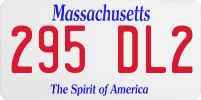 MA license plate 295DL2