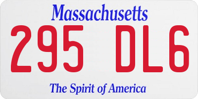 MA license plate 295DL6