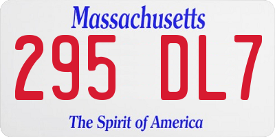 MA license plate 295DL7