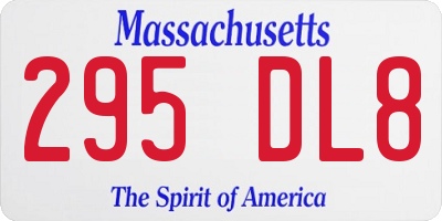 MA license plate 295DL8