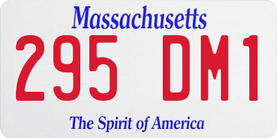 MA license plate 295DM1
