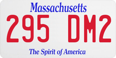 MA license plate 295DM2