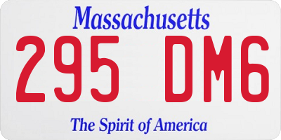 MA license plate 295DM6