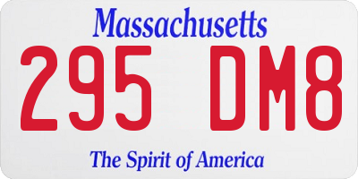 MA license plate 295DM8