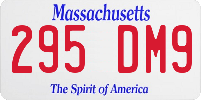 MA license plate 295DM9