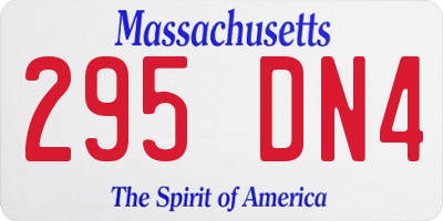 MA license plate 295DN4