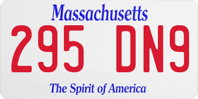 MA license plate 295DN9
