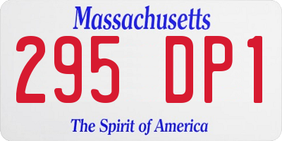 MA license plate 295DP1
