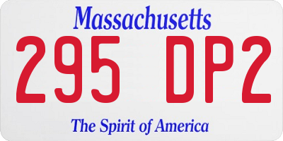 MA license plate 295DP2