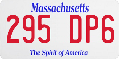 MA license plate 295DP6