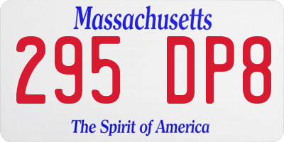 MA license plate 295DP8
