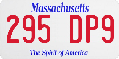 MA license plate 295DP9