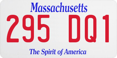 MA license plate 295DQ1