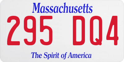 MA license plate 295DQ4
