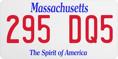 MA license plate 295DQ5