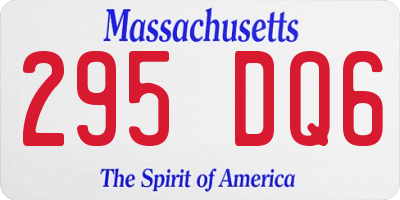 MA license plate 295DQ6