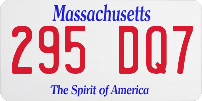 MA license plate 295DQ7