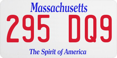MA license plate 295DQ9