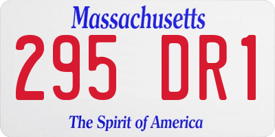 MA license plate 295DR1