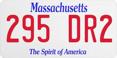 MA license plate 295DR2