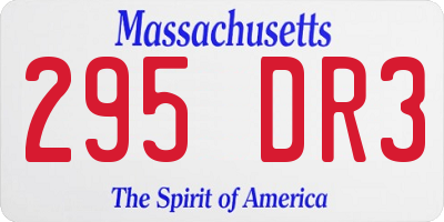 MA license plate 295DR3
