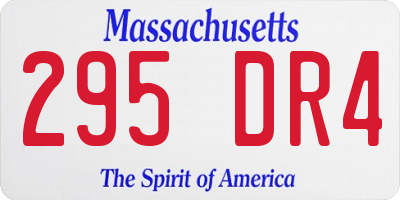 MA license plate 295DR4