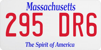 MA license plate 295DR6