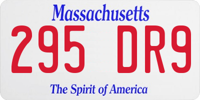 MA license plate 295DR9