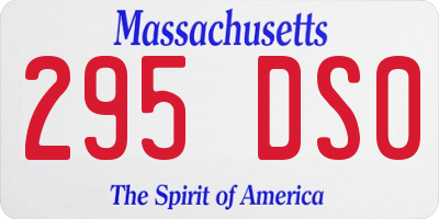 MA license plate 295DS0